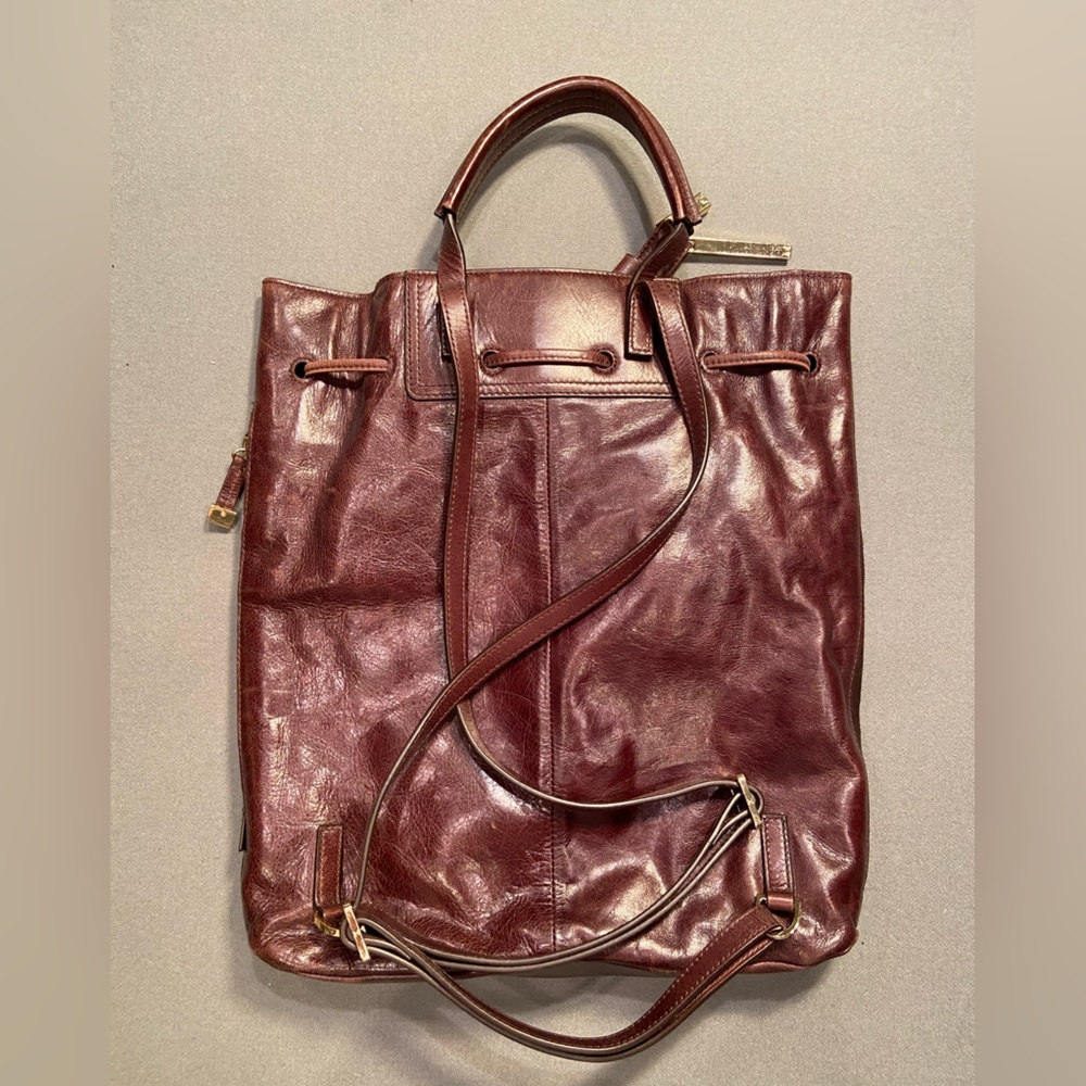 Halston Suede Drawstring Backpack, Brown, Modern … - image 7